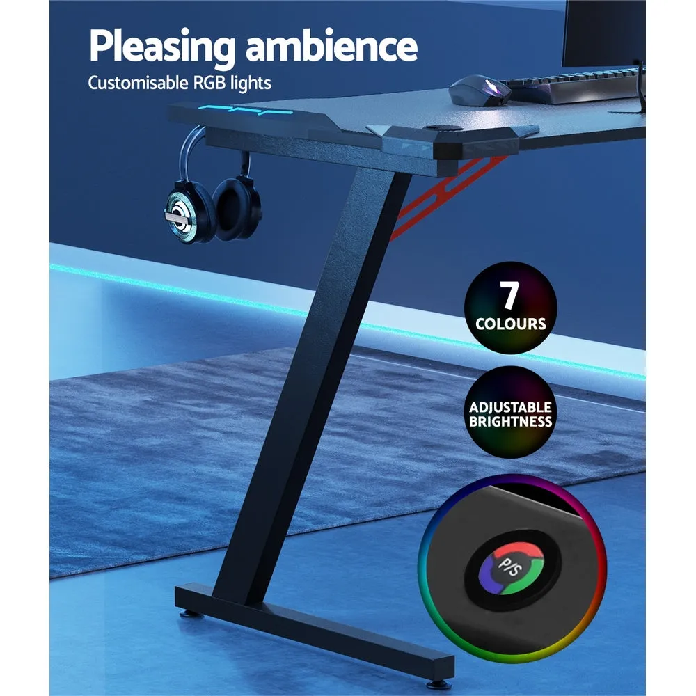 Artiss Gaming Desk Computer Desks LED Light 120cm