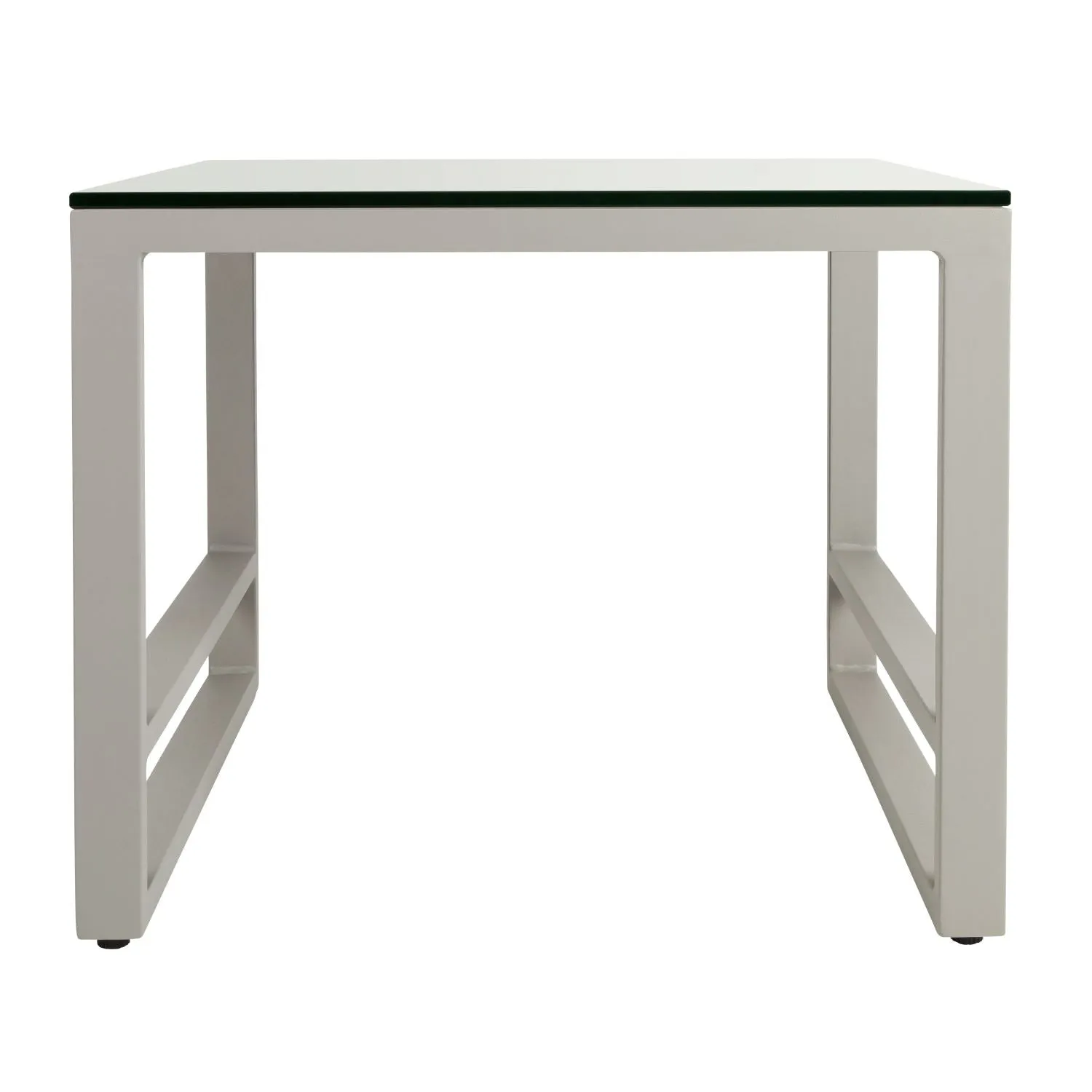 Del Mar Garden Side Table Grey with Plain Top