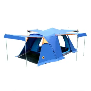 DESERTCAMEL CS090 Automatic Double Layers Tent Portable Four Doors Square Roof Tent With Breathable Mosquito Net For Camping