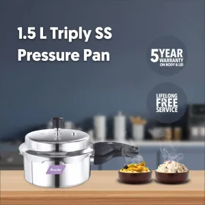 Preethi Triply Outer Lid Cooker 1.5 L