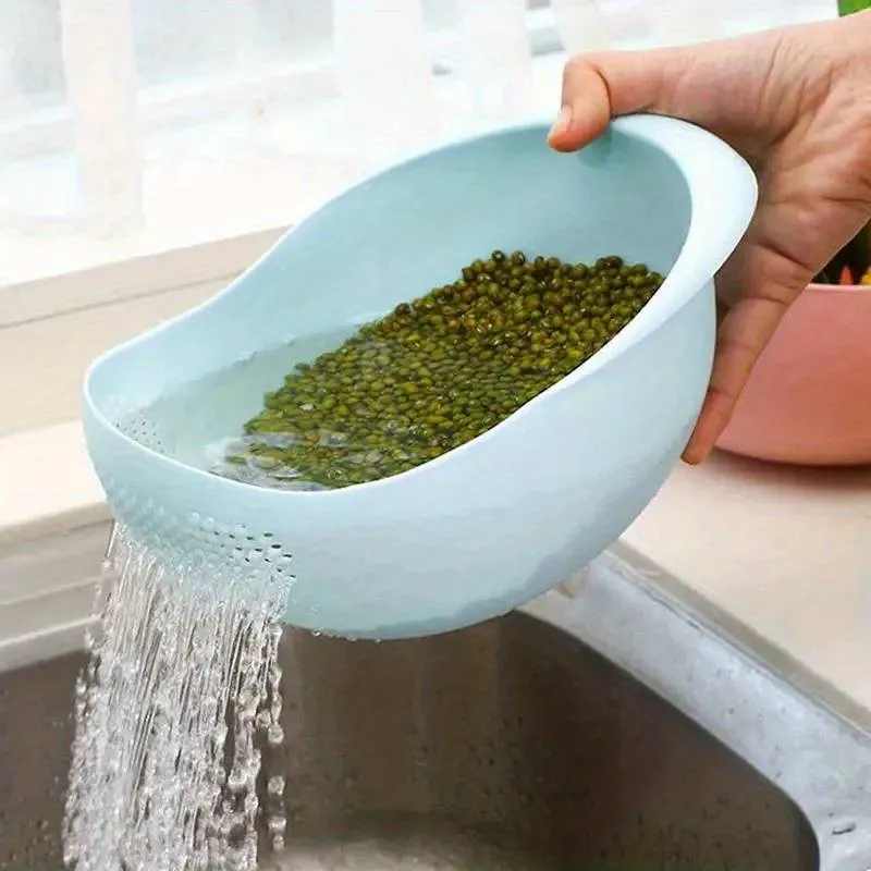 Rice Washer Strainer Colanders For Cleaning Vegetable, Fruit, Pasta, Multifunctional Kitchen Washing Basket Basin