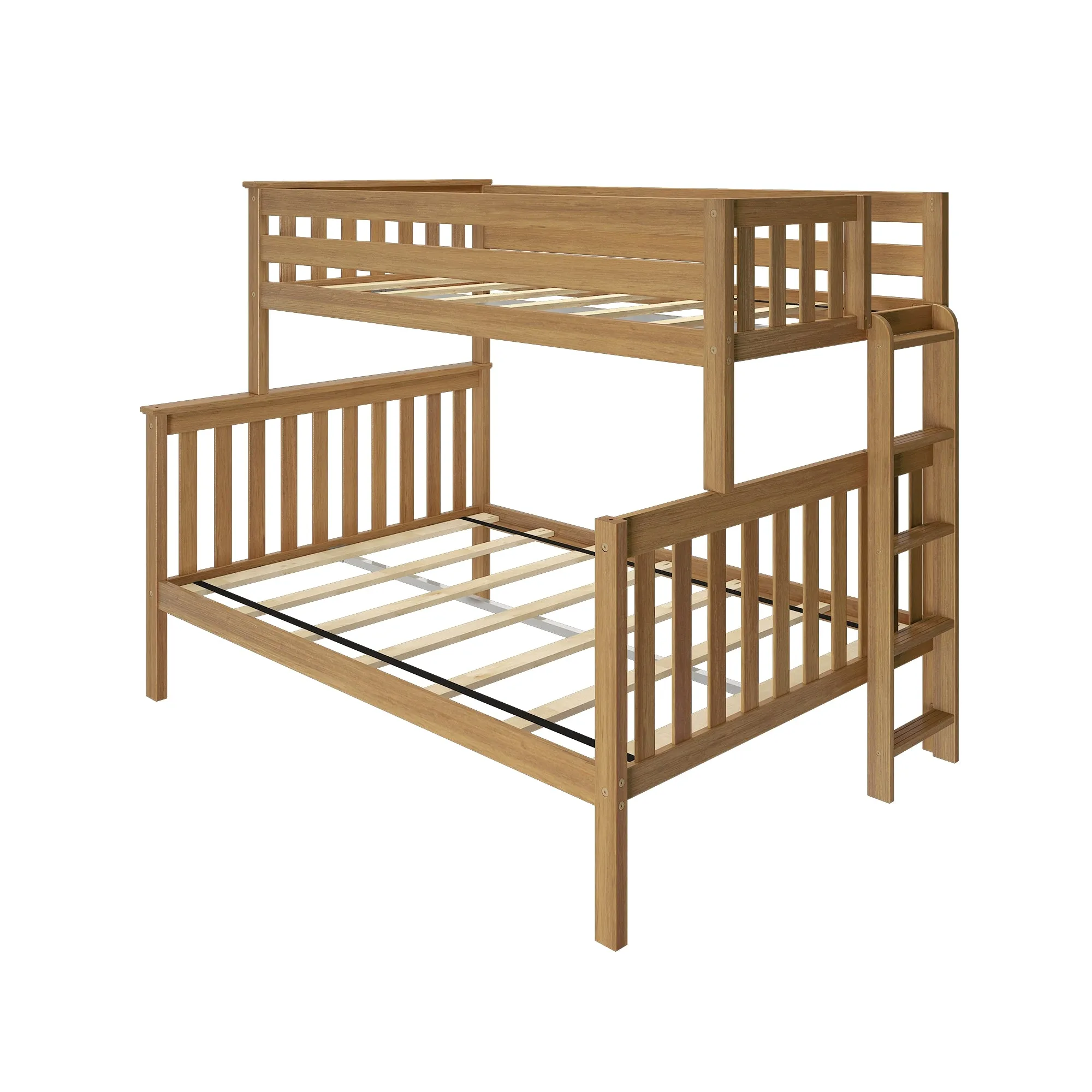 Twin Over Full Bunk Bed With Ladder on End